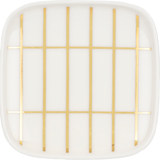 Marimekko Tiiliskivi fad 10x10 cm White-gold