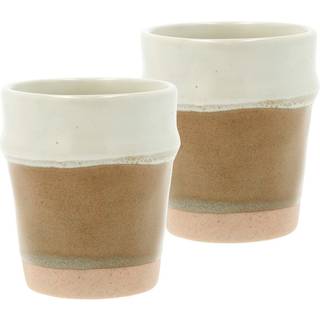Evig Espressokop 2 stk. fra Villa Collection - Brun/Creme farve - Porcelæn
