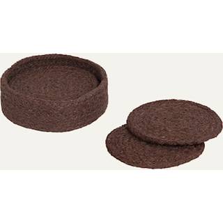 Dixie Ella glasbrikker Ø10,5 cm 6-pak Pure brown