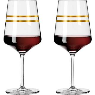 Ritzenhoff Celebration Deluxe Rødvinsglas Stripes 2-pak 54 Cl - Vinglas Krystalglas Klar - 6141001