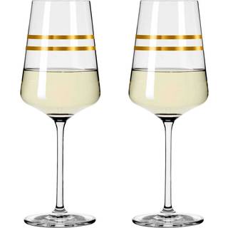 Ritzenhoff Celebration Deluxe Hvidvinsglas Stripes 2-pak 40 Cl - Vinglas Krystalglas Klar - 6141002