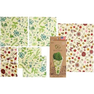 Bee's Wrap bivokspapir sæt - Garden & Meadow - 7 stk - Vegansk