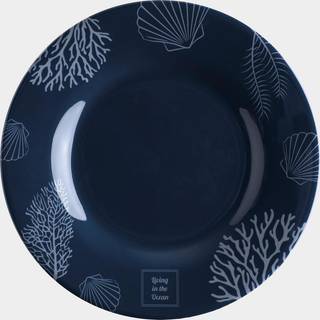 Melamintallerkener Marine Business Living, non-slip, hvid/blå, 20 cm, 6-pak