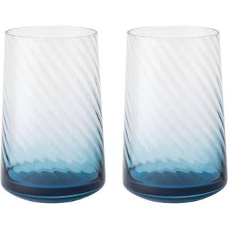 Denby Contemporary Fluted Blue Large Tumbler Set Of 2