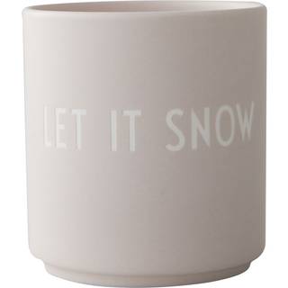 Design Letters Design Letters favoritkop 25 cl Let it snow-pastel beige