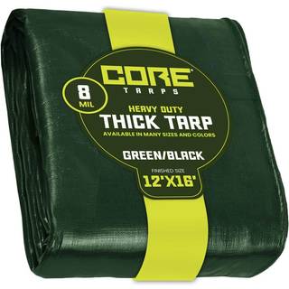 Kerne tarps Heavy Duty 8 Mil Tarp Cover Vandtæt UV -resistent Rip and Tear Proof Poly Tarpaulin med forstærkede kanter til tagcamping Patio Pool