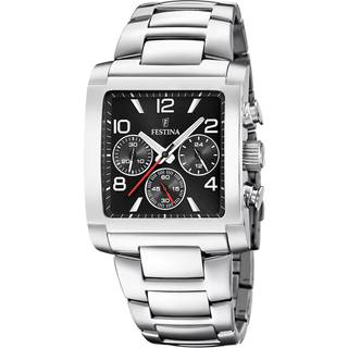 Stilfuld Mænds Festina F20652/3 Sort og Sølv Ur