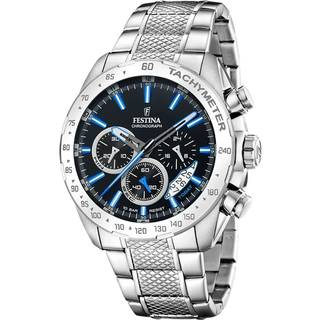 Festina F20668-6 Timeless Sort/Stål Ø44.5 mm