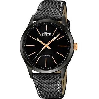 Lotus 18165/2 Minimalist Sort/Læder Ø42 mm