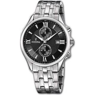 Festina F6854-8 Timeless Sort/Stål Ø42 mm