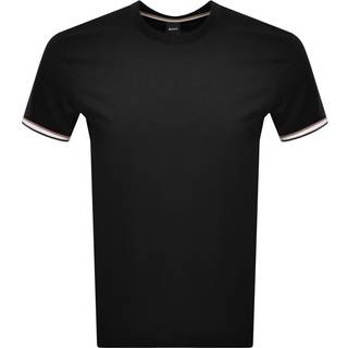 T-shirt i bomuldsjersey med signaturstribe i ærmekanten