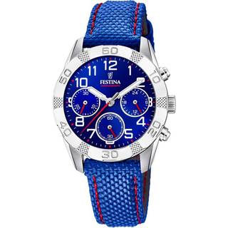Festina F20346-2 Blå/Læder Ø36 mm
