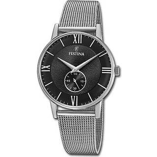 Stilfuld Mand Festina F20568/4 Sort Sølv Ur