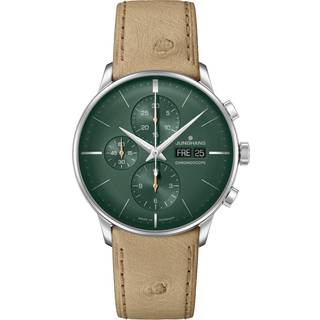 Junghans 27/4222.02 Meister Chronoscope Herrenuhr Automatik Beige/Grün