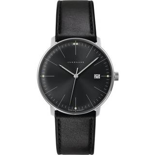 Junghans 41/4465.02 max bill Herren-Armbanduhr Schwarz mit Saphirglas