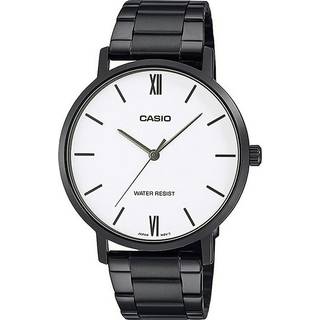 Herres Seiko Sort Ur - 40 mm Samling