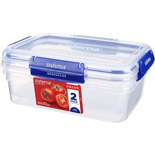 Sistema Madopbevaring - Klip It Plus - Rectangle - 2-Pak - 2.2L - Blå