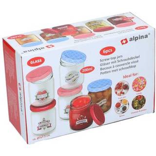 Alpina Geleglas m. Skruelåg 6 Pak - 0,2 L