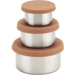 Haps trio opbevaringsbøtter - 3 stk - Terracotta