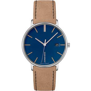 Junghans 47/4255.00 Damen-Armbanduhr Form Beige/Blau