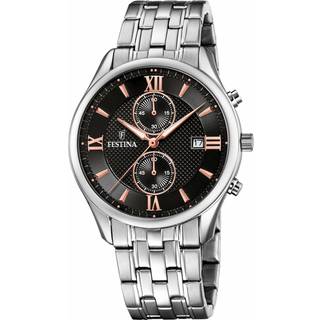 Festina F6854-7 Sort/Stål Ø42 mm