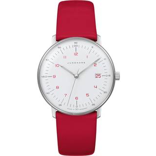 Junghans 47/4541.02 max bill Damenuhr mit Saphirglas Rot