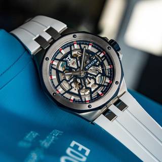 Edox 85303-357BUCAB-BUIRB Delfin Mecano Automatik Herrenuhr 43mm 20ATM