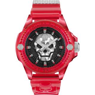 Philipp Plein PWWAA0223 Unisex-Armbanduhr The $kull Synthetic Rot