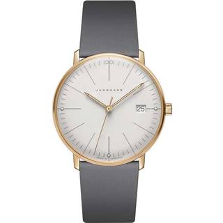 Junghans 47/7853.02 max bill Damenuhr mit Saphirglas Grau/Goldfarben