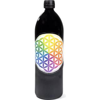 Drikkeflaske Miron Violet Glas med Flower of Life i farver - 1 L.