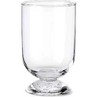 Louise Roe Bubble Glass Vandglas 16 Cm Plain Top - Drikkeglas Mundblæst Glas Klar - 10525-1-9