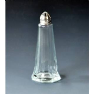 Salt strøer, glas m. krom top, H11 cm