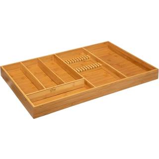 Stor bestikindsats af bambus - Natur - 58cm x 38cm x 5cm - Adeline