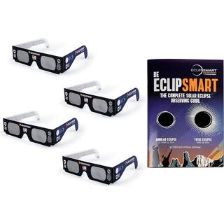 Celestron EclipSmart Solar Shades Observing Kit inkluderer fire ISO -certificerede solform?rkelsesglas & 2017 Total Solar Eclipse Guidebook