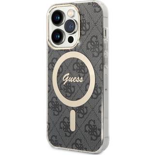 iPhone 15 Pro Guess IML 4G-etui - MagSafe-kompatibel - sort