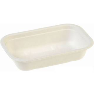 Bakke rektangulær, 500 ml, Bio, 500 stk 205x130x45mm, SR-fiber Bagasse