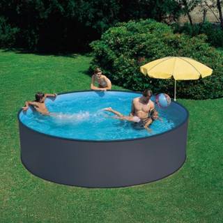 Summer Fun SUNSET PRO poolsæt med stålvægge inkl. sandfilteranlæg, antracitgrå, Ø350 cm