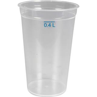 Plastikglas, Flergangsbrug, Klar 40 cl, 12 stk.