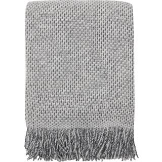 Uldplaid - Blødt uldtæppe - Høie plaid - Hekla Naturgrå - 125x170 cm - Høie