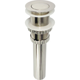 Kingston Brass EV8416 Coronet Push Pop-Up Badeværelse Sink Drain Uden overløb Poleret nikkel 8,44 x 2,44 x 2,44