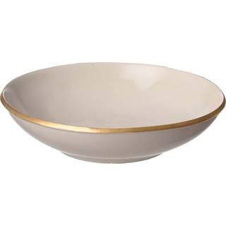 Heirol Nosse Ceramics Edge Dyb Tallerken Ivory Gold 24 Cm - Dybe tallerkner Keramik Beige - 14524