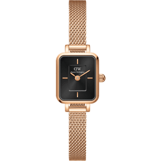 Daniel Wellington Quadro Black Dial Stainless Steel Strap Women's Watch DW00100647