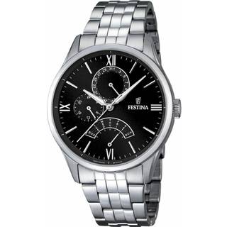 Mænds Festina F16822/4 Sort Sølv Ur