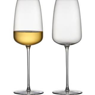 Veneto Hvidvinsglas 2 stk. fra Lyngby Glas - Klar farve - Krystalglas