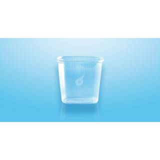 Salatbæger rektangulært 500 ml, 100 stk 108x81x102 mm Genanvendeligt PP