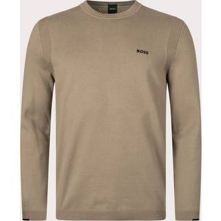 BOSS Green Herren Pullover beige unifarben