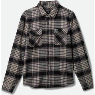 Brixton Bowery Langærmet Flannel Skjorte Sort / Koksgrå