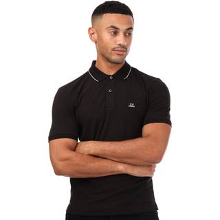 C.P. Company Cotton-blend piquÃ© polo shirt - black - EU 46