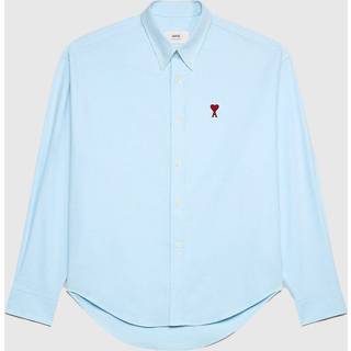 Ami Paris Ami De CÅur cotton poplin shirt - blue - XL+