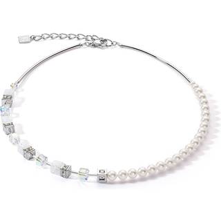 Coeur De Lion Precious Fusion Silver Pearl White Cubes Necklace - 42cm